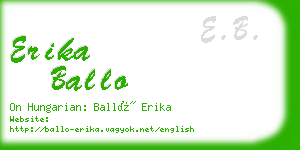 erika ballo business card
